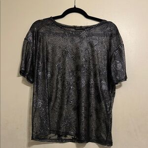 Elegant Black Sheer Women's Top